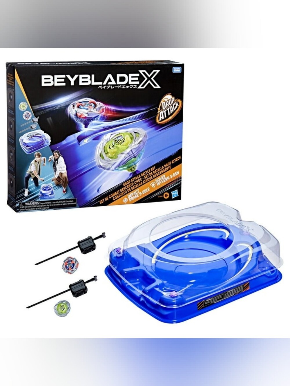 BEYBLADE X Battle Set with Blue Stadium